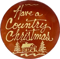Quilled Country Christmas Plate (MTO) $180