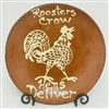 Quilled Rooster Crow Hens Deliver Plate $95
