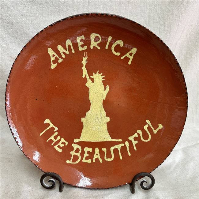 Quilled Liberty Lady Plate $95