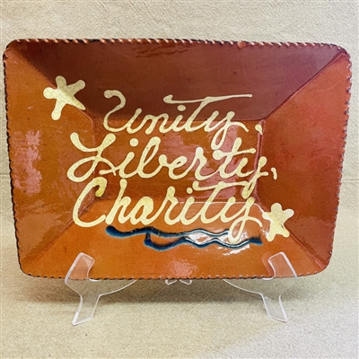 Quilled Unity, Liberty, Charity Plate $95
