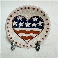 Small Patriotic Heart Plate $30