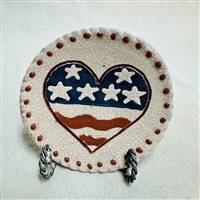 Small Patriotic Heart Plate $30
