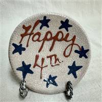 Small Happy 4th Plate $30