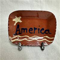 Small Quilled America Plate $25