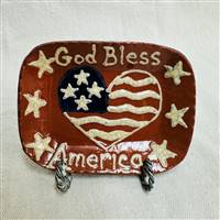 Small God Bless America Plate $30
