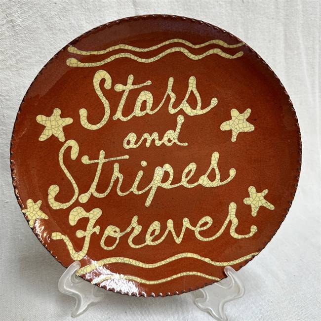 Quilled Stars and Stripes Forever Plate $75