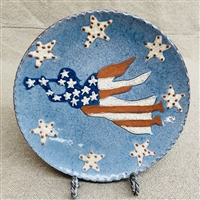Patriotic Angel Plate with Stars $45