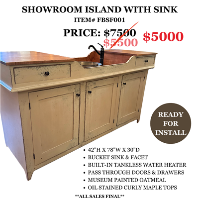 Showroom Island with Sink $7500