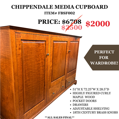 Chippendale Media Cupboard $6708