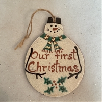 Our First Christmas Snowman Ornament $30