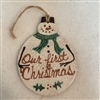 Our First Christmas Snowman Ornament $30