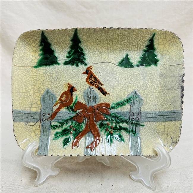 Winter Cardinal Plate $55