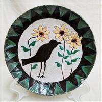 Crow and Sunflowers Plate $65