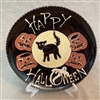 Happy Halloween Plate with Black Cat $105