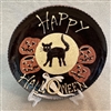Happy Halloween Plate with Black Cat $105