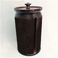 Dark Brown Paper Towel Jar (MTO) $250