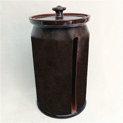 Dark Brown Paper Towel Jar (MTO) $250