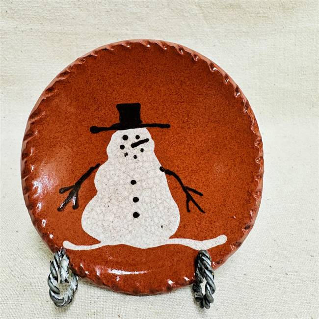 Small Snowman Plate $30