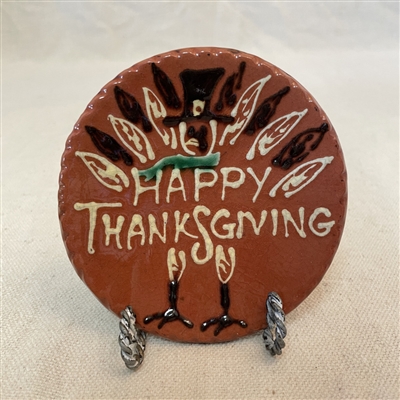 Small Happy Thanksgiving Turkey Plate $30