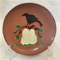 Crow on Pumpkin Plate (MTO) $45