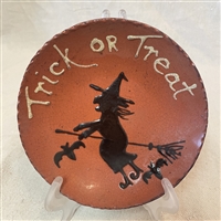 Trick or Treat Witch Plate (MTO) $45