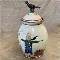 Scarecrow Jar with Lid (MTO) $265