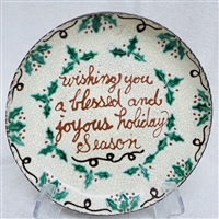 Wishing You a Blessed Holiday Plate $65
