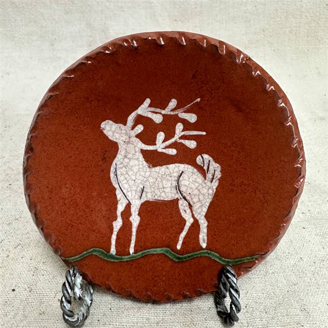 Small Quilled Stag Plate $25