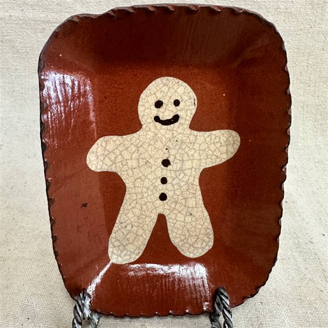 Small Quilled Gingerbread Man Plate $25