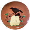 Quilled Crow on Pumpkin Plate (MTO) $65