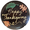 Happy Thanksgiving Plate with Leaves (MTO) $65