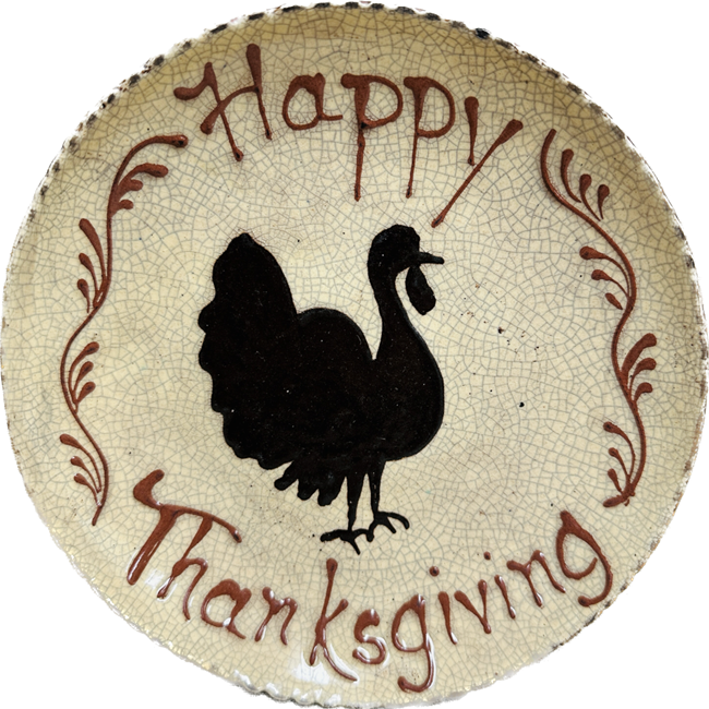 Happy Thanksgiving Turkey Plate (MTO) $65