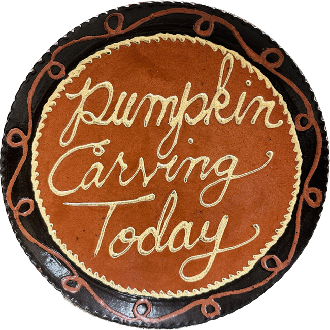 Pumpkin Carving Today Plate (MTO) $105