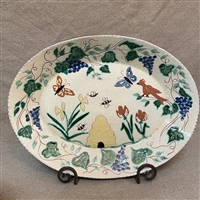 Spring Beeskep Plate with Butterflies (MTO) $255