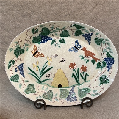 Spring Beeskep Plate with Butterflies (MTO) $255