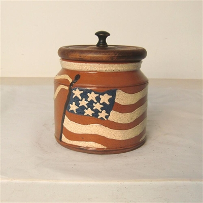 Flag Pot with Wooden Lid (MTO) $135