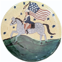Patriotic Horse and Rider Plate (MTO) $135