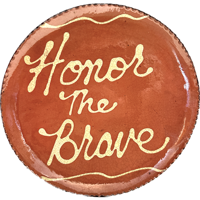 Quilled Honor the Brave Plate (MTO) $75