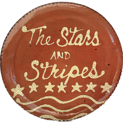 Quilled Stars and Stripes Plate (MTO) $75