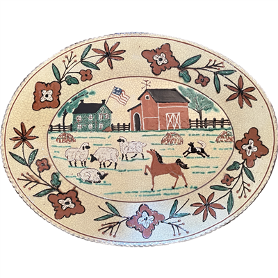 Farm Scene Platter (MTO) $225