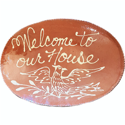 Welcome to Our House Quilled Eagle Plate (MTO) $180