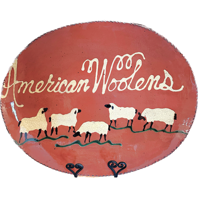 Quilled American Woolens Sheep Platter (MTO) $180