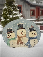 Snowmen Platter (MTO) $225