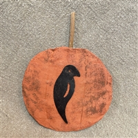 Handmade Pumpkin with Crow $5.50
