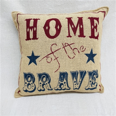 Home of the Brave Pillow $28