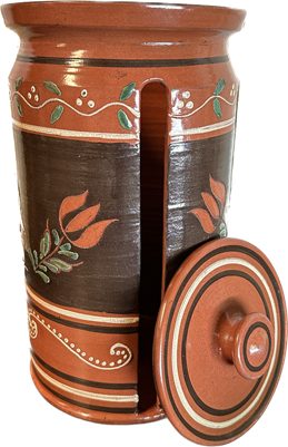 Floral Paper Towel Jar (MTO) $350