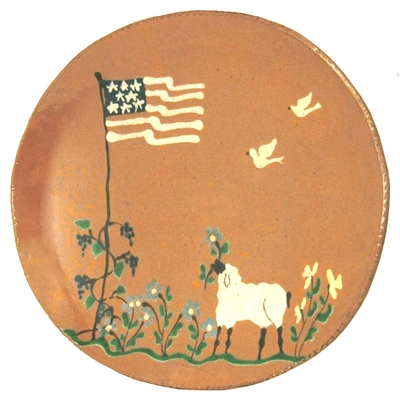 Quilled Patriotic Sheep Plate (MTO) $135