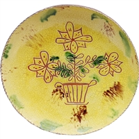 Sgraffito Floral Plate (MTO) $105