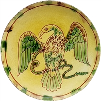 Sgraffito Eagle and Snake Plate (MTO) $105