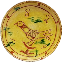 Sgraffito Bird Plate (MTO) $135